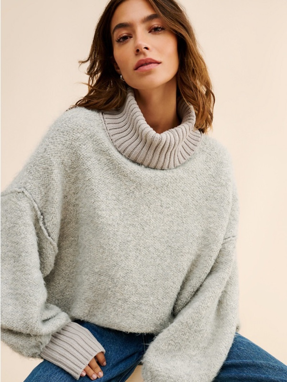 Free People Milo Pullover Oversized Sweater Size XS